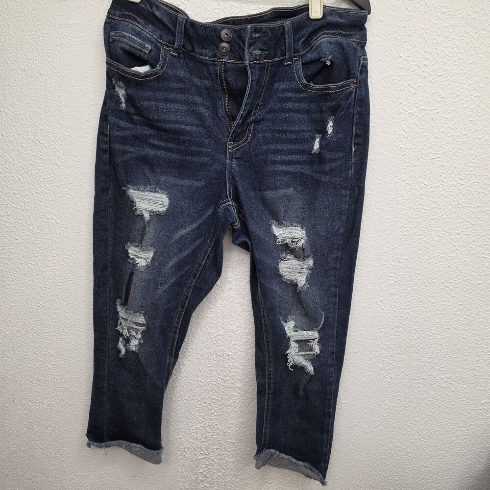 NoBo No Boundaries Womens Distressed High Rise Jeans Size 11